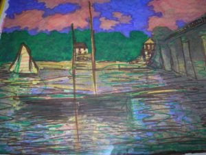 Voir le détail de cette oeuvre: Marina francese ispirata a Monet