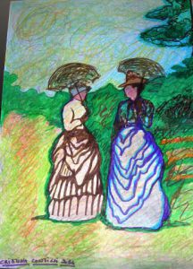 Voir le détail de cette oeuvre: Chiacchierata in giardino tra amiche (Camille e Jessie)